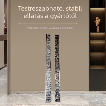 Új kínai stílusú felhőmintás ajtókilincs villa- és hotelajtókhoz, rozsdamentes acél csúszóajtó kilincs, üvegajtó kilincs