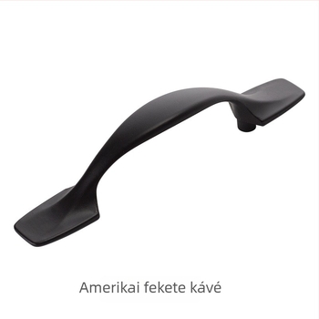 Íves fogantyú szekrényajtókhoz és TV-szekrényekhez, 75 mm furat távolság, antik fekete kávé színű, cinkötvözet