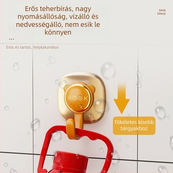 Fúrás nélküli ragasztóhorog ajtókhoz és falakhoz, erős teherbírás, konyha és fürdőszoba, hátizsák akasztó