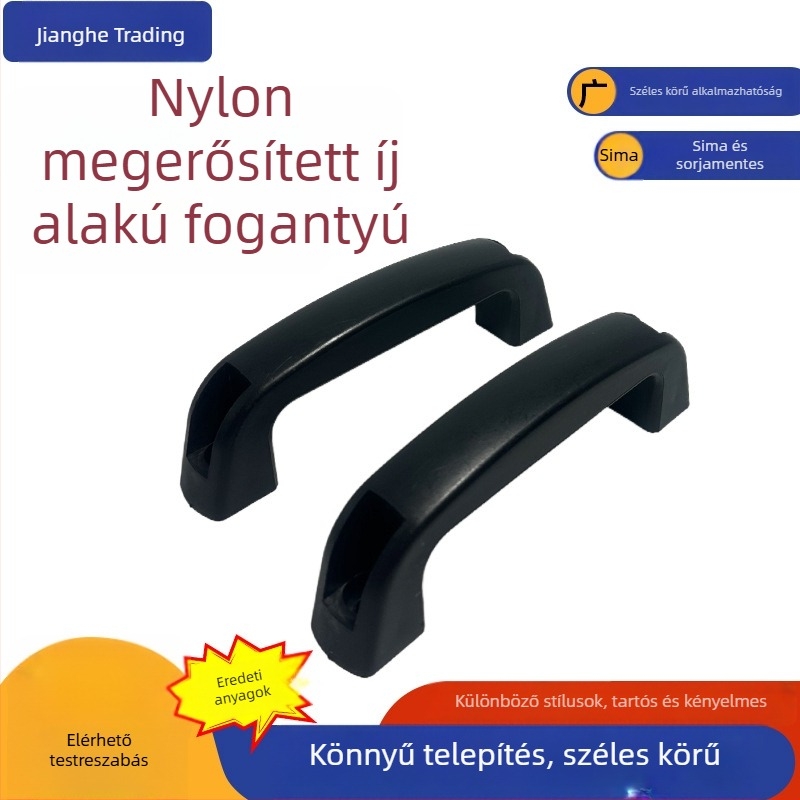 Nylon megerősített ívelt formájú fogantyú hegesztőgépekhez és szekrényajtókhoz