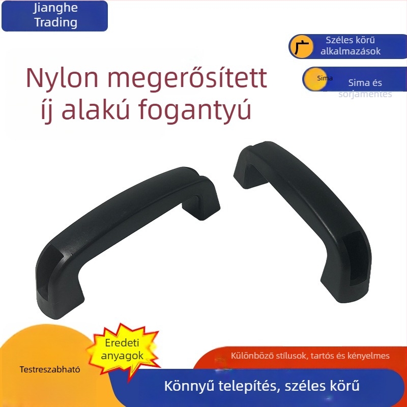 Nylon megerősített ívelt formájú fogantyú hegesztőgépekhez és szekrényajtókhoz