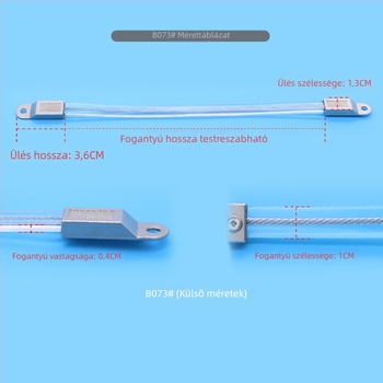 Számítógép-táska és üzleti táska fogantyú — acéldrót zsinór, átlátszó PVC puha fogó