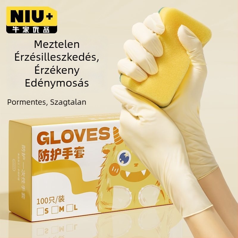 Egyszer használatos PVC/Nitril kesztyűk, élelmiszer-minőségű, rugalmas, érintőképernyő-kompatibilis, vízálló, konyhába és otthonra.