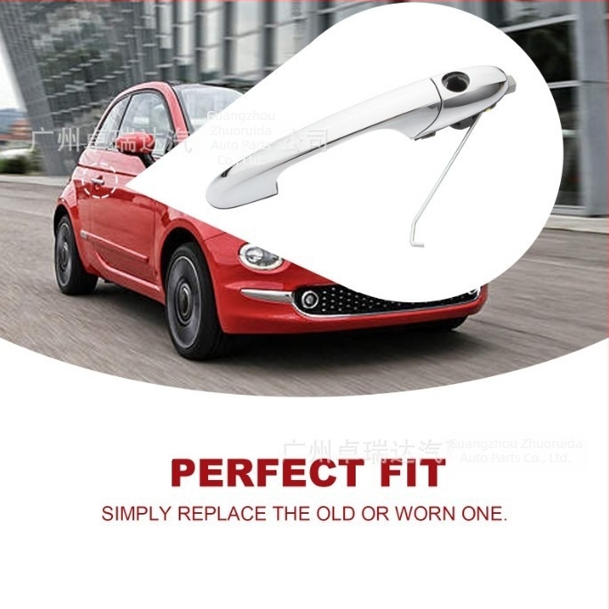 735485875 735451697 735592024 Fiat oldalsó ajtó külső kilincs – bal és jobb oldalhoz, ezüst, műanyag