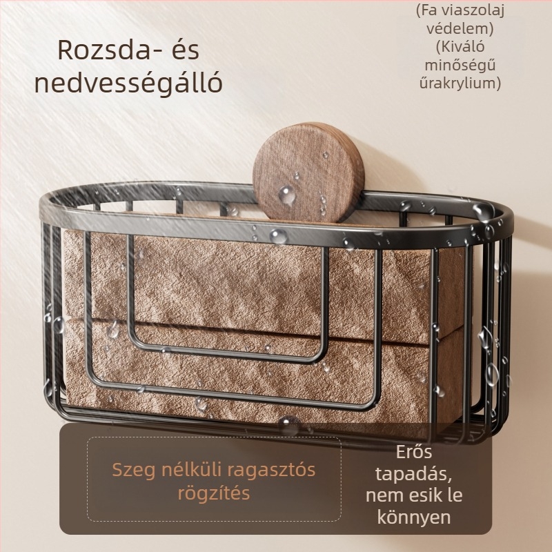 Masszív diófa tároló doboz alumíniumkorpusszal, hagyma, gyömbér és fokhagyma számára, konyhai polc, falra szerelhető szervező