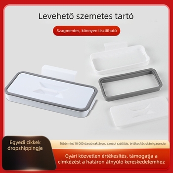 Attach-A-Trash szemeteszsák tartó, ajtóhoz rögzíthető szekrény, 3 polcos, ABS, konyhai tároló