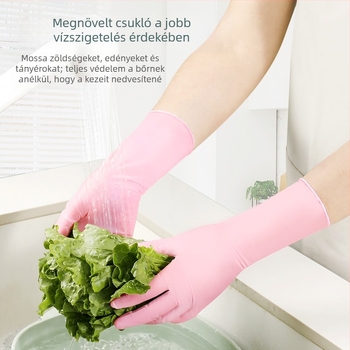 Sodolike egyszer használatos nitril kesztyű mosogatáshoz, hosszított hosszúság, tartós, vastagított, olajálló, konyhai tisztítás
