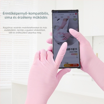 Sodolike egyszer használatos nitril kesztyű mosogatáshoz, hosszított hosszúság, tartós, vastagított, olajálló, konyhai tisztítás