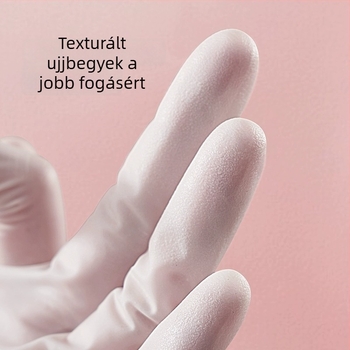 Liangdi Egyszer használatos nitril kesztyűk, természetes érzet, háztartási konyhai tisztítás, vízálló, mosogatáshoz, hosszított