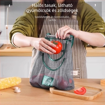 Fali tároló zsák hagyma, gyömbér és fokhagyma számára