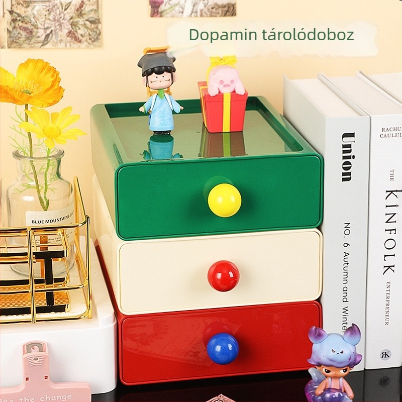 Dopamine tároló doboz fiókos, asztali rendszerező, többszintes, nagy kapacitás