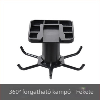 6-ágú konyhai kampó kanalakhoz és spatulákhoz, falra szerelhető forgó tároló kis alkatrészekhez