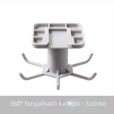 6-ágú konyhai kampó kanalakhoz és spatulákhoz, falra szerelhető forgó tároló kis alkatrészekhez