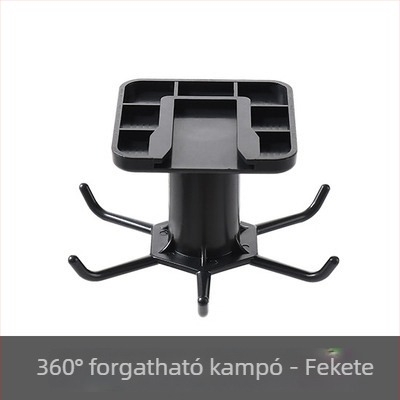 6-ágú konyhai kampó kanalakhoz és spatulákhoz, falra szerelhető forgó tároló kis alkatrészekhez