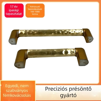 Személyre szabott bútorfogantyú kovácsolt sárgarézből, T- alakú tengellyel boros szekrényhez