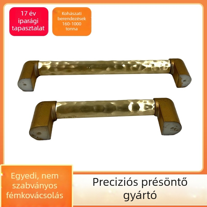 Személyre szabott bútorfogantyú kovácsolt sárgarézből, T- alakú tengellyel boros szekrényhez