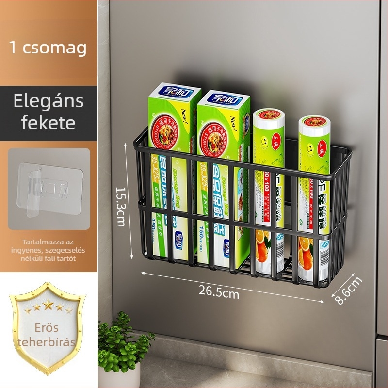 Konyhai hűtőszekrény tároló fóliához, papírtörlőhöz és fűszerekhez
