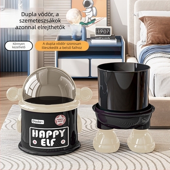 Jeko 12L háztartási kuka fedéllel, kettős rekeszes kialakítás, érintésre nyíló, modern luxus dizájn a nappaliba