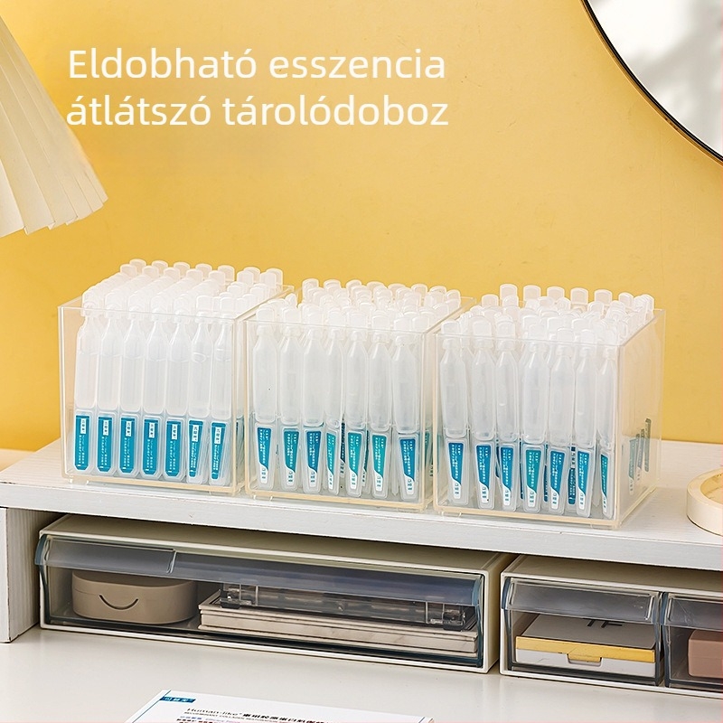 Fedéllel ellátott asztali kozmetikai szervező – nagy kapacitású tároló rúzsok, parfüm minták és bőrápolási termékek számára