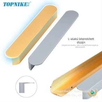 Minimalista szekrényajtó- és fiókfogantyú-készlet — L-alakú fogantyúk gardróbhoz és éjjeliszobához, fehér alumíniumötvözet