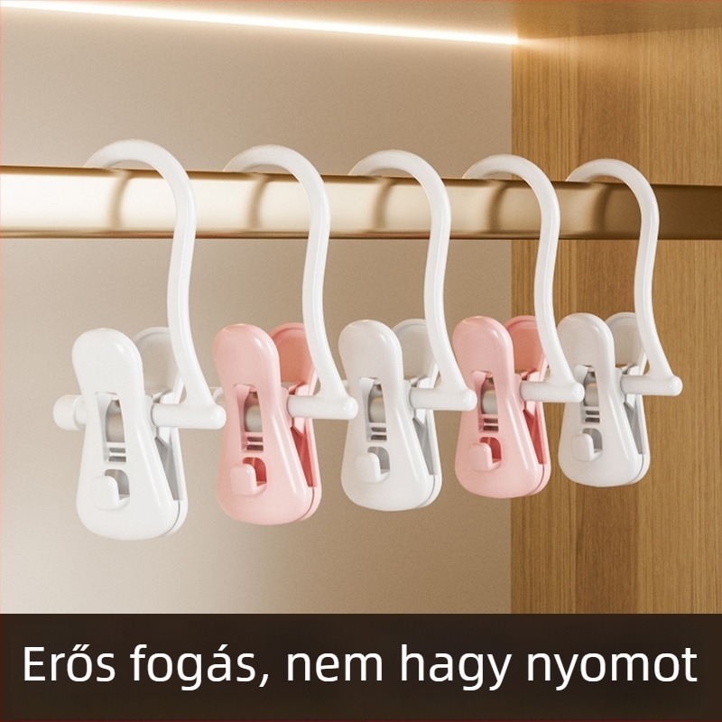 Nadrág- és zoklipes ruhafogas – varrat nélküli, többszintes klipszek és szárító kampó
