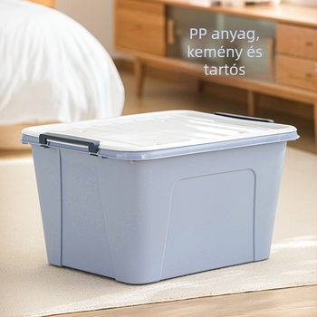 Camellia műanyag tárolóedény, vastagított kivitel, fedéllel, 68 L kapacitás