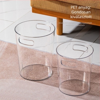 8 literes átlátszó műanyag szemetes, otthonra és a konyhába, minimalist dizájn, nappalihoz