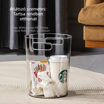 8 literes átlátszó műanyag szemetes, otthonra és a konyhába, minimalist dizájn, nappalihoz