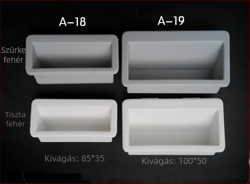 ABS műanyag beépített elektromos doboz klímaberendezéshez, bőr textúrájú felület, lyukméretek 85x35 vagy 100x50, modellek A-18, A-19