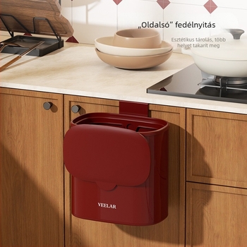 Veelar Falra szerelt konyhai kuka, 6 L, rozsdamentes acél, 2025-ös retro szekrény dizájn, ergonómikus hozzáférés