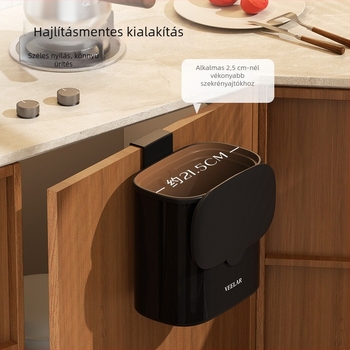 Veelar Falra szerelt konyhai kuka, 6 L, rozsdamentes acél, 2025-ös retro szekrény dizájn, ergonómikus hozzáférés
