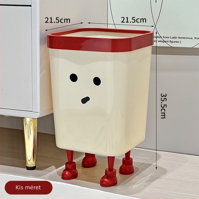 Kedves álló kuka otthonra, négyszögletes, nagy kapacitású, nappali, fürdőszoba és konyha számára, nyomógyűrűvel