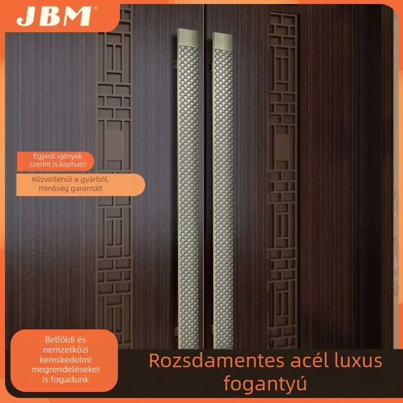 Luxus bejárati ajtó kilincs piros bronz és antik bronz felülettel, új kínai stílus