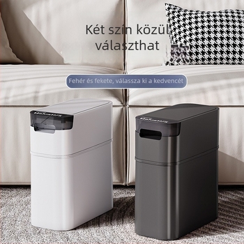Szűk résekhez tervezett szemetes fedővel, háztartási használatra, könnyed luxus stílus, nagy kapacitás fürdőszoba, nappali és konyha