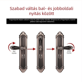 Rozsdamentes acél ajtókilincs háztartási használatra, kétoldalas anti-bontás lemezzel, kiváló minőségű multifunkcionális univerzális kilincs