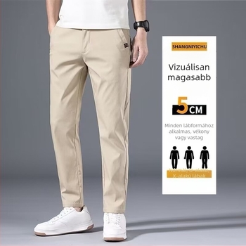 Férfi nadrág tavasz–őszre, laza szabás, egyenes szár, plusz méret, hétköznapi elegáns