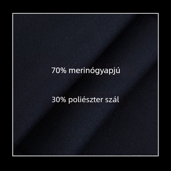 70% gyapjú férfi nadrág, drapírozott esés, üzleti formális stílus, egyenes szabás