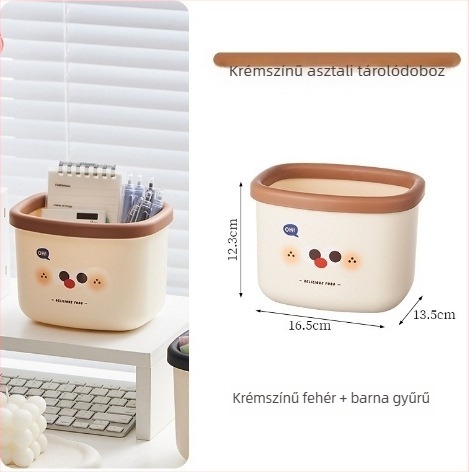 Asztali mini szemetes fedővel, aranyos papírtároló kuka otthonra vagy kollégiumba
