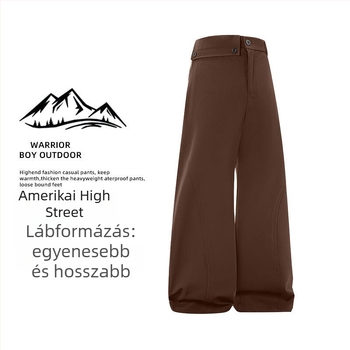 Férfi nadrág plisírozott, drapált hatású, vintage stílus, széles szárú, mindennapi