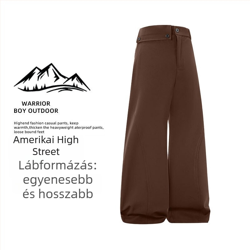 Férfi nadrág plisírozott, drapált hatású, vintage stílus, széles szárú, mindennapi