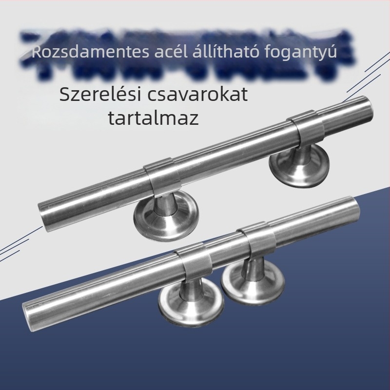 Jinrongda rozsdamentes acélból készült, állítható alumíniumötvözetű ajtókilincs, dupla nyílású faajtókhoz