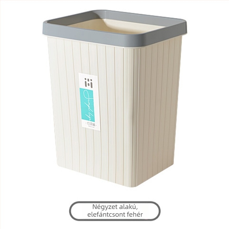 Négyzet alakú fedél nélküli szemetes, nagy méretű, minimalist design a konyhához, nappalihoz, hálószobához, fürdőszobához és vécéhez.
