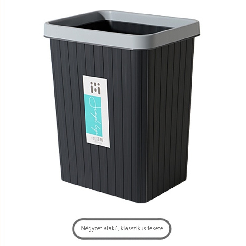 Négyzet alakú fedél nélküli szemetes, nagy méretű, minimalist design a konyhához, nappalihoz, hálószobához, fürdőszobához és vécéhez.