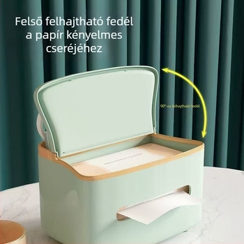 Nappaliba szánt papírzsebkendő-doboz, elegáns prémium asztali szervező a távirányító és a zsebkendők számára, multifunkcionális dohányzóasztal-kiegészítő