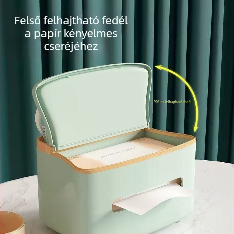 Nappaliba szánt papírzsebkendő-doboz, elegáns prémium asztali szervező a távirányító és a zsebkendők számára, multifunkcionális dohányzóasztal-kiegészítő