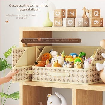 Textil tároló fiókos doboz, kockás pixeles mintával, otthoni rendfenntartáshoz – játékok, nassolnivalók és apró dolgok