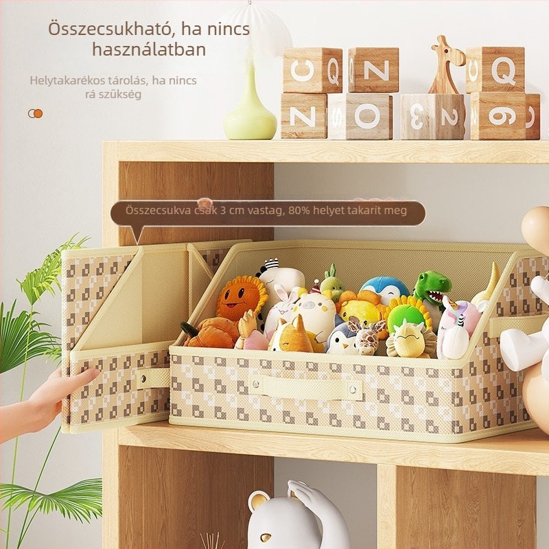 Textil tároló fiókos doboz, kockás pixeles mintával, otthoni rendfenntartáshoz – játékok, nassolnivalók és apró dolgok