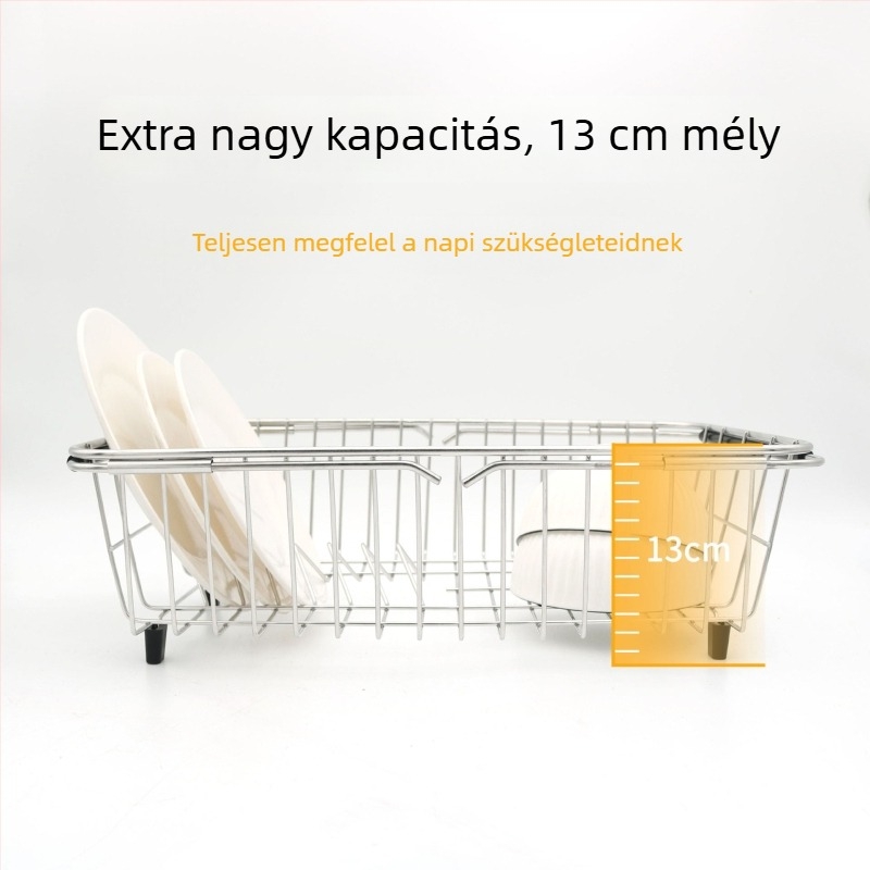 Teleszkópos lefolyókosár 304 rozsdamentes acélból, konyhai mosogatóhoz