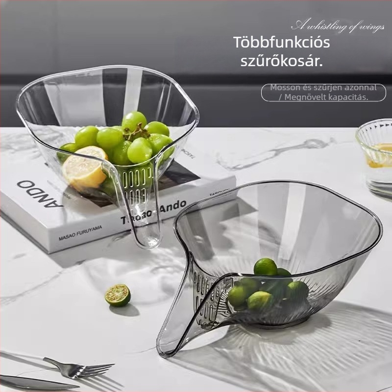 Többfunkciós konyhai szűrőkosár rizs mosására, gyümölcs- és zöldségtárolásra