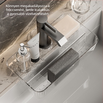 Konyhai mosogatóhoz való csap- és lefolyó kosár, vákuumos rögzítésű